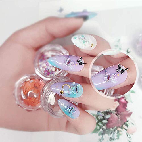 Kalolary 3D Schmetterling Nail Art Glitter Pailletten Bunte Schmetterling Nail Pailletten Acryl Pailletten Nagel Funkeln… – Bild 6