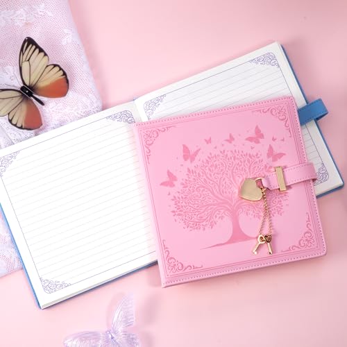 Diario con llave y candado de corazón para escribir memorias personales en casa 6