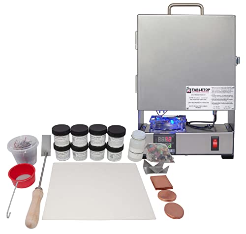 PMC Supplies LLC Thompson Enamel Kit with Tabletop RapidFire Programmable Pro-LP Kiln Beginner's Set Jewelry Making Enameling Furnace