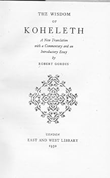 Hardcover Wisdom of Koheleth Book