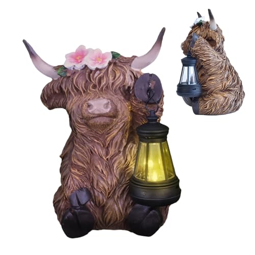 Statue Vache Highland lumineuse idée cadeau originale maison - 8