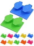 SPORTS WORLD VISION 12PC Flat Flip Top Contact Lens Cases | Colorful Travel Lens Solution Holders with L/R Compartments | Durable & Leakproof Storage Boxes for Soft & Hard Lenses Bulk Buy in Mix Color