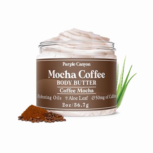 Purple Canyon Sunrise Energy Whipped Body Butter 2 Oz | Coffee Mocha Moisturizer Infused With Caffeine | Body Lotion With Jojoba Oil And Aloe Vera For Skin Care cover
