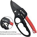 Gonicc 8" Pousses de taille en enclume professionnelle (GPPS-1011), Mécanisme de cliquetis, Anvil Groove Design, Poignée de design renforcée, Clippers de jardin, Pruner d'anvil, Ciseaux d'outils à main