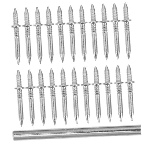 KONTONTY Clous à Double Tête Pour Plinthes En Fer, Haute Résistance, Manchon D'installation Inclus, Clous Robustes Pour Tableaux Et Moulures, Usage Intérieur, Pack De 100 Pièces