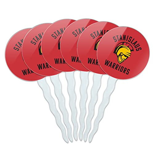 California State University Stanislaus Warriors Logo Cupcake Picks Toppers