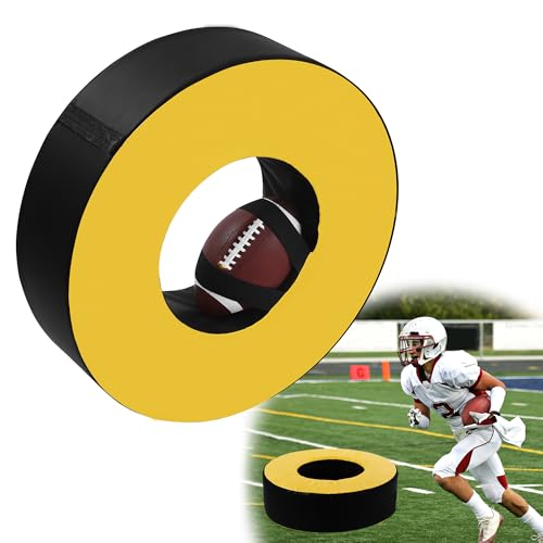 BALAPET Football Tackle Wheel with Straps Football Tackle Ring for Youth Football Tackle Dummies High Elastic Foam and Waterproof Leather for Football Practice(D36*8IN)
