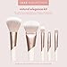 EcoTools Luxe Natural Elegance Professional Face Makeup & Foundation Brush Set, Premium Brush Kit For Face, Cheek, & Eye Makeup, Synthetic Makeup Brushes, Vegan & Cruelty-Free, 5 Piece Set