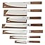 Stainless Blade/Dark Pakka Wood Handle
