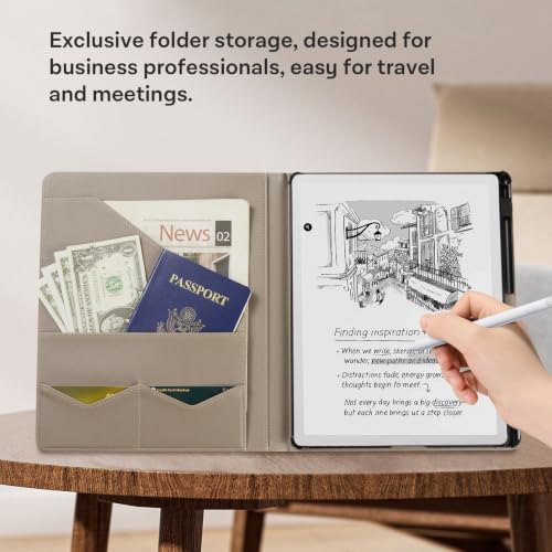 Image of CoBak Premium Leather Case for TCL 11 inch Device with File Folders