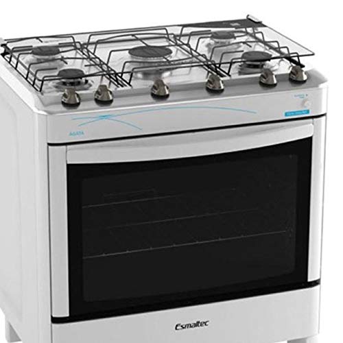 Fogão 5 Bocas Ágata com Acendimento Automático Top Control Bivolt, Branco, Esmaltec