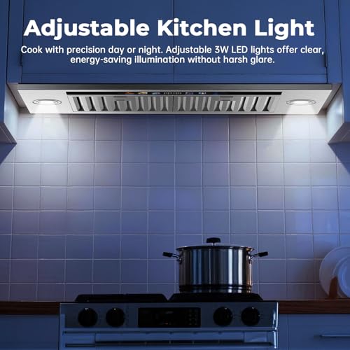 Image of Range Hood Insert 30 inch, 900 CFM Stainless Steel Kitchen Hood