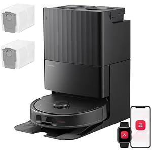 roborock Qrevo S Pro Set Robot Aspirateur Laveur 18 500 Pa, 45 °C Séchage à l’air Chaud, 75 °C Autonettoyant à Haute Température, Évitement d'obstacles et Navigation Intelligente, Anti-enche