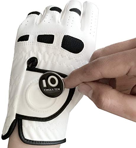 image for Men’s Golf Glove Left Hand Right with Ball Marker Value 2 Pack, Weat