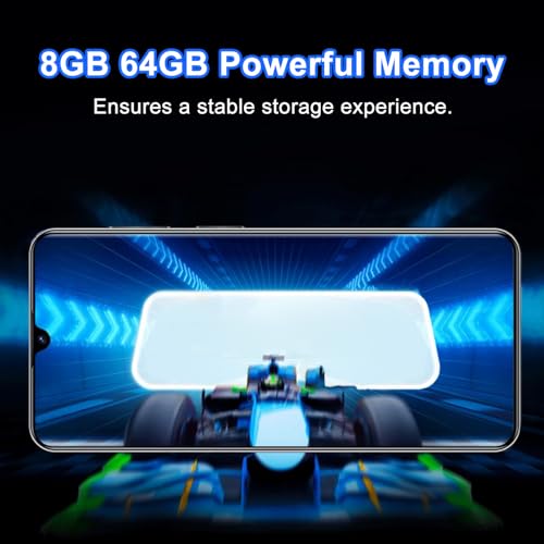 Ultratunn Mobiltelefon MT6580A 8GB, 64GB, 8000mAh - Svart