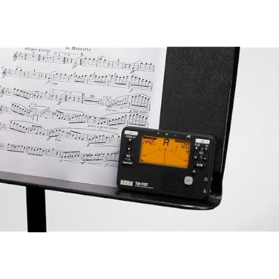 Korg TM-70T Tuner and Metronome w/ Sound Out Mode, Transpose Mode, and Chromatic Mode - Black