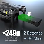 Drone With Camera For Beginner,Build-in Screen,No Phone Needed,2 Batteries | With SD Card,Brushless Motor,Auto Hover,One Key Take Off/Land,360° Flips,Headless Mode