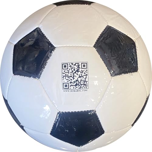 Durabol Balones de Futbol Tamaño 5# Balón de Fútbol de Entrenamiento Training Marca Oficial Fútbol de America Balón Rugby Decolacion de Madrid Barcelona (Negro Blanco) - imagen 4