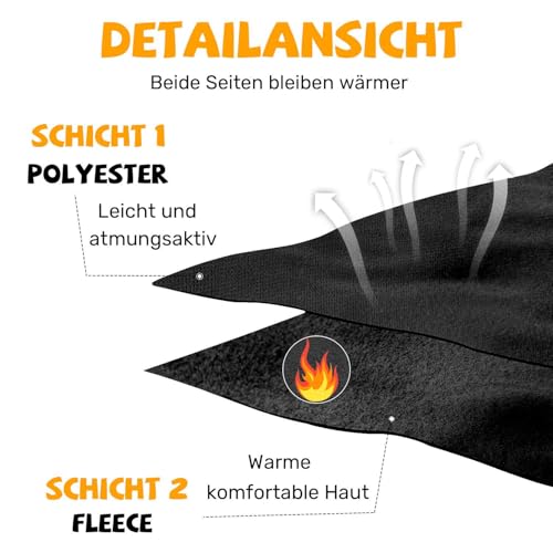 SOADKP Hunde Pullover Kapuzenpulli mit Fleece – Warme Hoodies & Mantel für Mittelgroße Hunde (Schwarz+Rot/5XL)