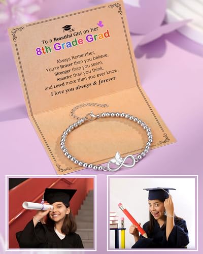 UPROMI 5th Grade/8th Grade Graduation Gifts for Girls Class Of 2024 Graduation Gifts Butterfly Bracelet4