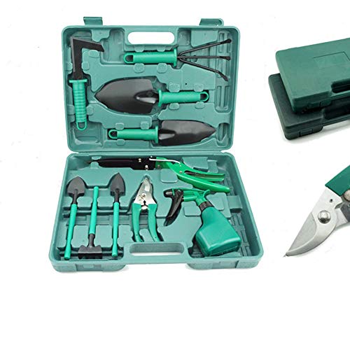 ATAAY Dieci Set di Attrezzi da Giardinaggio per Giardinaggio, potatura, diserbo, Adatti per Piante in Vaso, Tosaerba, Set da Giardinaggio Multifunzione.