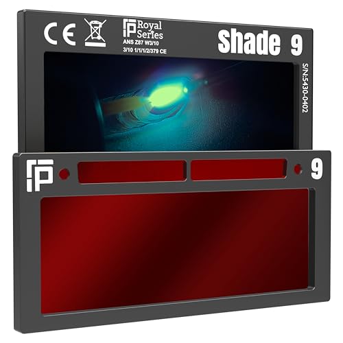 Image of The Duke Single 2.0 | Shade 9 Red Auto Darkening Welding Lens | 20A TIG Rating - No Flashing | 2 inch X 4.25 inch X 0.2 inch | Red Welding Lens - Blue /Green Puddle | Ridge Products Royal Series 2.0
