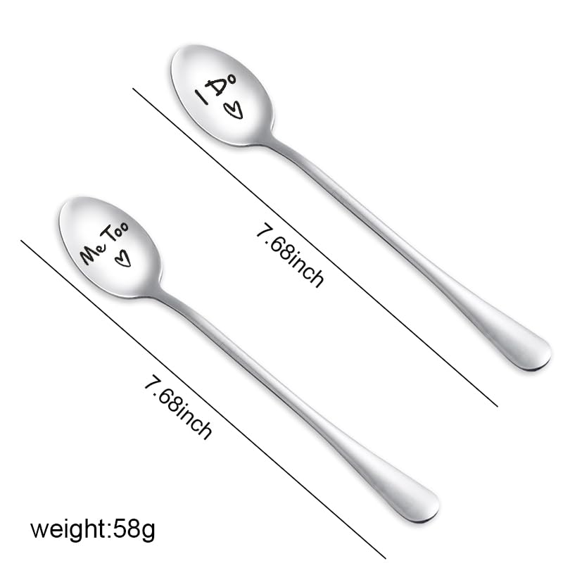 Engraved "My Heart Beats Only For You" Spoon - Romantic Anniversary Gift For Couples, Him & Her - View #2