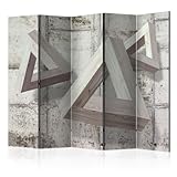 Matière : Bois Paravent 5 Volets Grey Trio 172x225cm