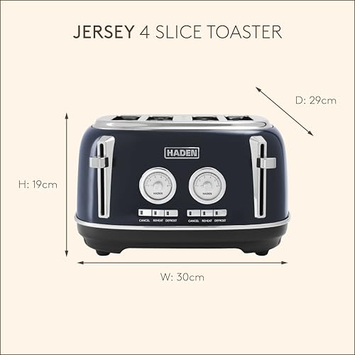 Haden Toaster Jersey 4 Slice Retro Dual Control Steel Blue - Image 7