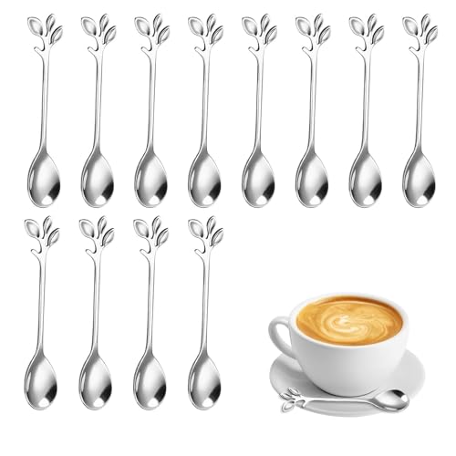 ☕【Vantaggi abbondanti】Design elegante a forma di foglia, molto adatto per la decorazione della tavola, che si tratti di cena, caffè, tè, dessert o altri gadget, è molto adatto per l'uso in ufficio, a casa e al bar. I bellissimi motivi a foglie e le tecniche di lucidatura fanno sembrare le stoviglie come opere d'arte.