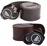 BelOMO 10x + 15x Jewelers Loupes Triplet Magnifiers. TOptical Glass with Anti-Reflection Coating for a Bright, Clear and Color Correct View. Foldable Loupe for Gems, Jewelry, Coins and Trichomes