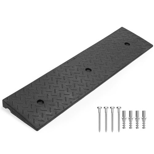 WKINGBOOM Threshold Loading Ramp Indoor Outdoor 7700lbs Load Capacity Car Slope Ramp Anti-Slip Wheel Chair Ramp for Bike, Scooter, Motorcar, Truckï¼ˆ2\'Riseï¼Œ1PCSï¼‰