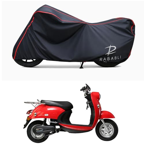 Image of Waterproof Bike Body Cover Compatible for | Benling Kriti | Taffeta Fabric, Red Piping Design, Bottom Elastic Fit | Dustproof, Sun UV & Rain Protection for All Bikes
