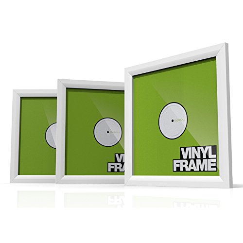 Reloop Glorious Vinyl Frame Set White - 3X Marcos de Cubierta de Vinilo para Discos de 12'', Diseño Interior Elegante Con Tus Discos Favoritos, Blanco