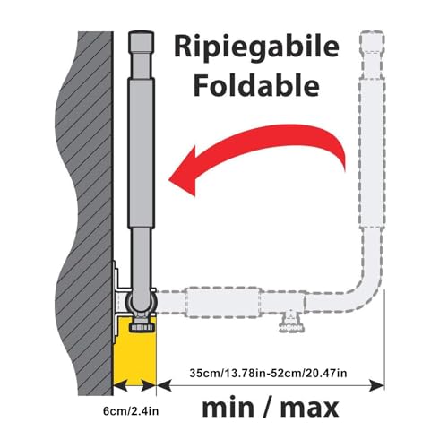 Support de rangement pour kayak réglable de 35 à 52 cm et support mural surf - 2