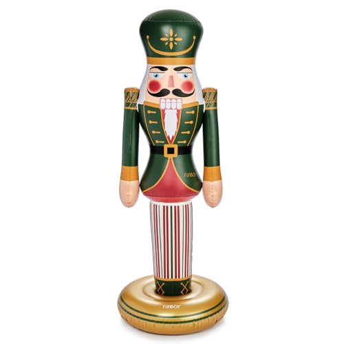 FUNBOY 5 FT Giant Inflatable Classic Nutcracker Christmas Decor, Indoor/Outdoor, Weatherproof, Weighted Base