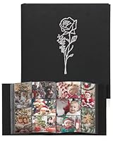 Yuforr Fotoalbum 6x4 Einschubfach, 1000 Fototaschen, Leinenfotoalbum für Familienfeiern, Hochzeitstage, Album für Fotos im Quer- und Hochformat (10x15 cm) – Schwarz