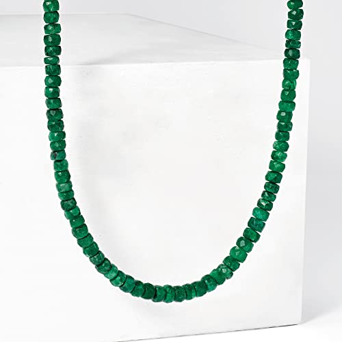 Ross-Simons Beaded Gemstone Necklace With Sterling Silver 80-90 Ct. Tw. #TOP3