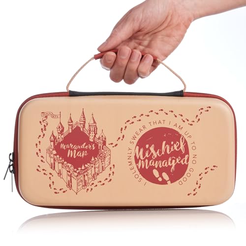 Numskull Offizielles Harry Potter Trageetui für Switch und Switch 2 – Karte des Rumtreibers Design – Hartschale – Platz für 10 Spiele & Zubehör