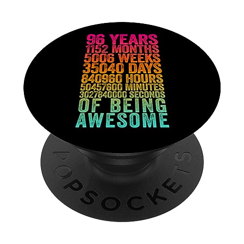 Divertida camisa de cumpleaños 96 Old Meter Divertidos regalos de 96 años PopSockets PopGrip Intercambiable