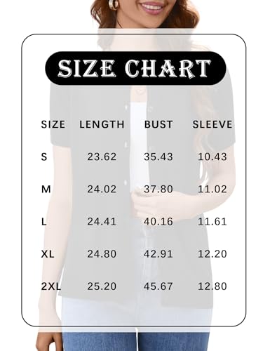 Image of FreshNight Women's 2025 Short Sleeve Cardigan Button Up Hollowed Out Crewneck Shrug Sweaters Knit Sweater Tops Lightweight