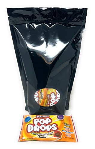 Tootsie Roll Pop Drops Candy Lollipop Suckers Without The Stick In Classic Assorted Fruit Flavors Bulk Value Pack In Resealable Bag - 12 Count Of Individually Wrapped 2.25 Oz Packs (1.68 Lbs) #TOP1