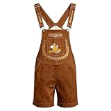 Latzhose Herren Arbeitshose, Hosenträger Herren Arbeitshose Oktoberfest-Print-Hosenträgershorts Lässige Strand-Sommerparty-Hosen