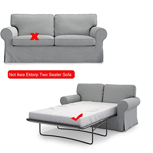MASTERS OF COVERS Sofa Cover Only Replace Sofa Cover for Ektorp Sleeper, Ektorp Sofa Bed Slipcover-Light Grey by MASTERS OF COVERS - Image 2