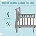 Dream On Me Emma 3-in-1 Convertible Wooden Toddler Bed in Storm Grey, Baby Safety Alliance Certified, Low-to-Floor Design, Solid Pinewood with Safety Rails