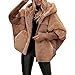 ERTUPE Oversized Hooded Puffer Coat for Women Lightweight Patchwork Padded Down Jacket Coats Winter Warm Casual Outerwear