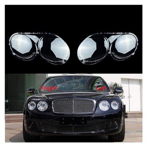 Capuchons de phare en verre transparent gauche pour Continental GT