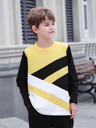 Image of Boy Clothes Plant Camouflage Pants LA Letter Print Top Sweatsuit Fall Boys Outfits Set