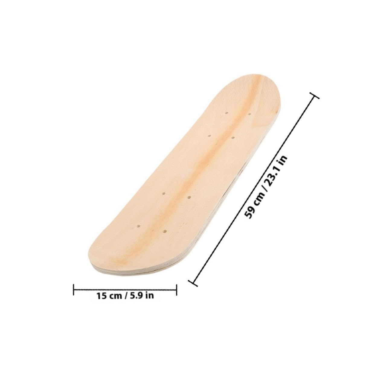 TOYANDONA Skateboard Vierge à Dessiner 23, 6 Pouces Lot de 2 en Érable