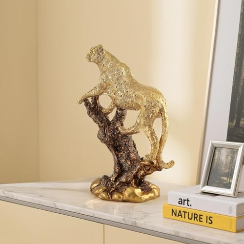 Estatua de Leopardo en Resina 11" para Decoración miniatura 2
